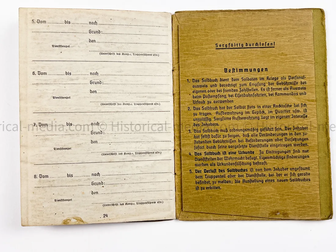 HEER SOLDBUCH - STURMGESCHÜTZ - KOMMANDO HECKER