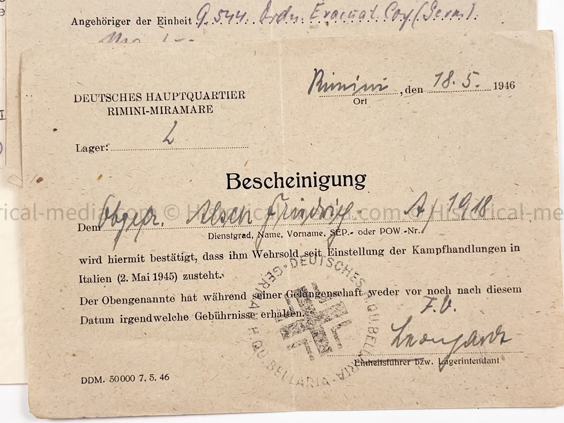 HEER SOLDBUCH - STURMGESCHÜTZ - 26. PANZER DIVISION - SALERNO, NETTUNO, ANZIO