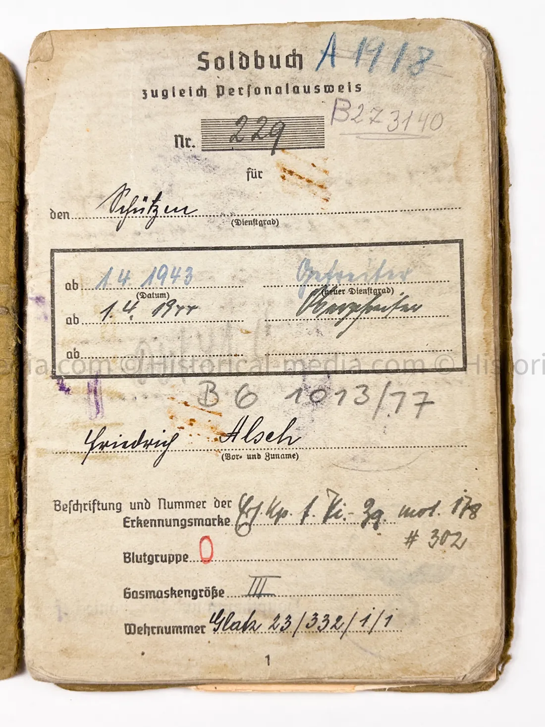 HEER SOLDBUCH - STURMGESCHÜTZ - 26. PANZER DIVISION - SALERNO, NETTUNO, ANZIO
