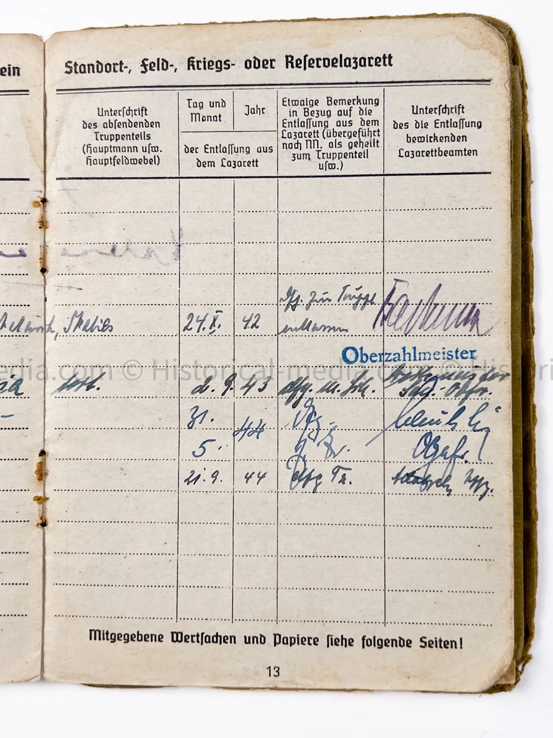 HEER SOLDBUCH - STURMGESCHÜTZ - 26. PANZER DIVISION - SALERNO, NETTUNO, ANZIO