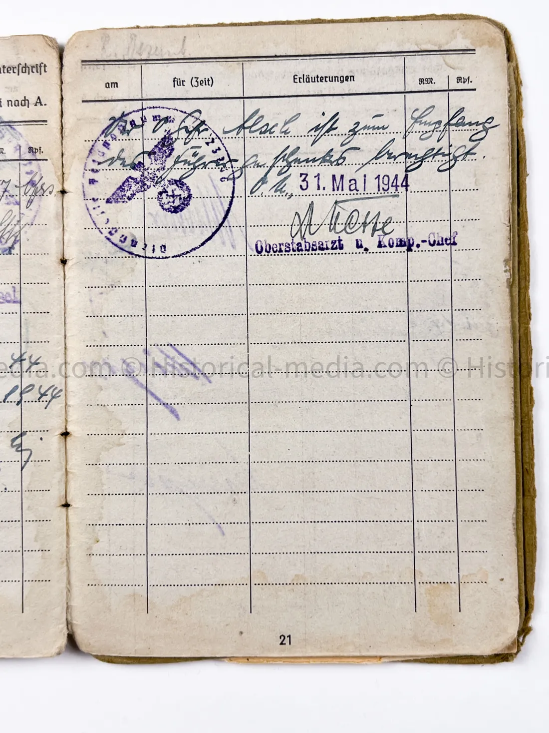 HEER SOLDBUCH - STURMGESCHÜTZ - 26. PANZER DIVISION - SALERNO, NETTUNO, ANZIO