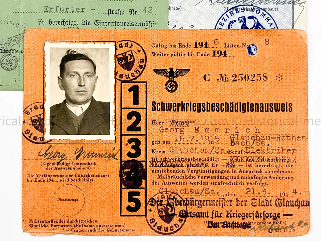 HEER WEHRPASS - ARTILLERIE LEHR REGIMENT 30.5 cm Mörser + 22. PANZER DIVISION