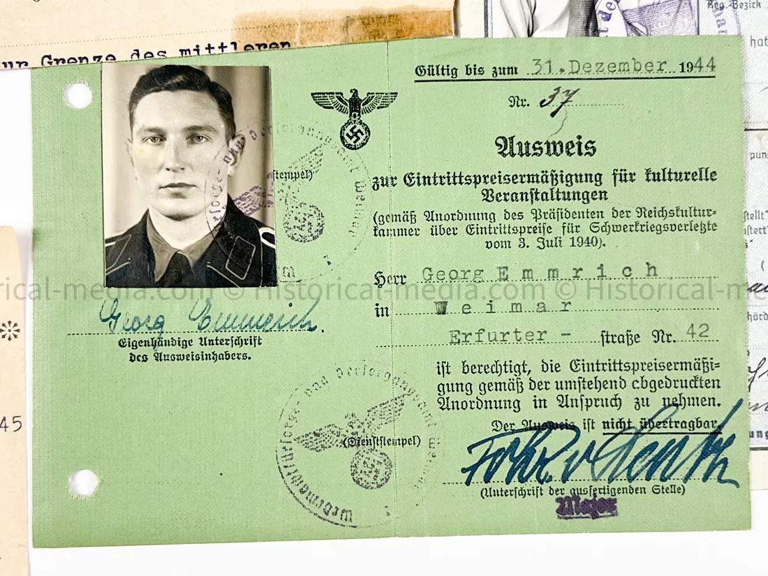 HEER WEHRPASS - ARTILLERIE LEHR REGIMENT 30.5 cm Mörser + 22. PANZER DIVISION