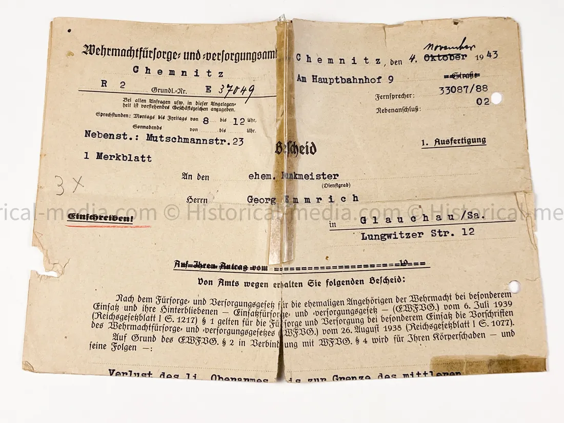 HEER WEHRPASS - ARTILLERIE LEHR REGIMENT 30.5 cm Mörser + 22. PANZER DIVISION