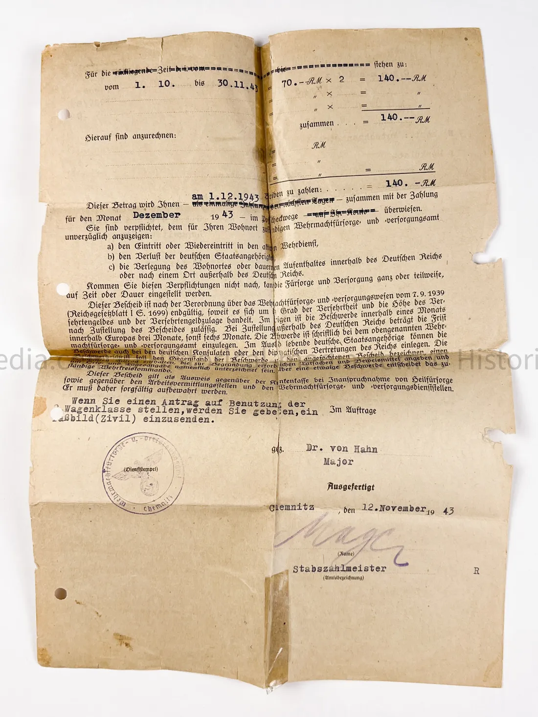 HEER WEHRPASS - ARTILLERIE LEHR REGIMENT 30.5 cm Mörser + 22. PANZER DIVISION