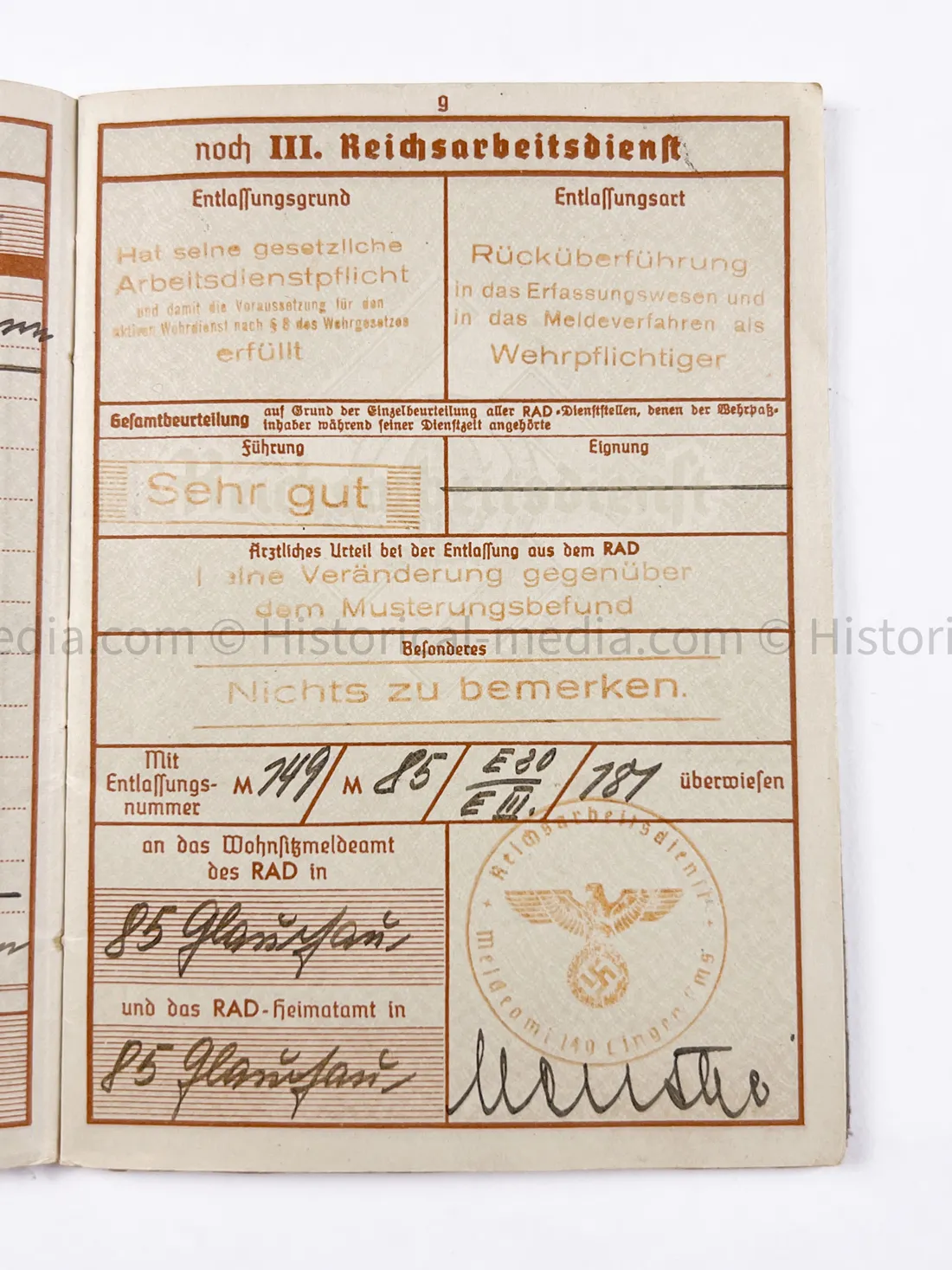 HEER WEHRPASS - ARTILLERIE LEHR REGIMENT 30.5 cm Mörser + 22. PANZER DIVISION