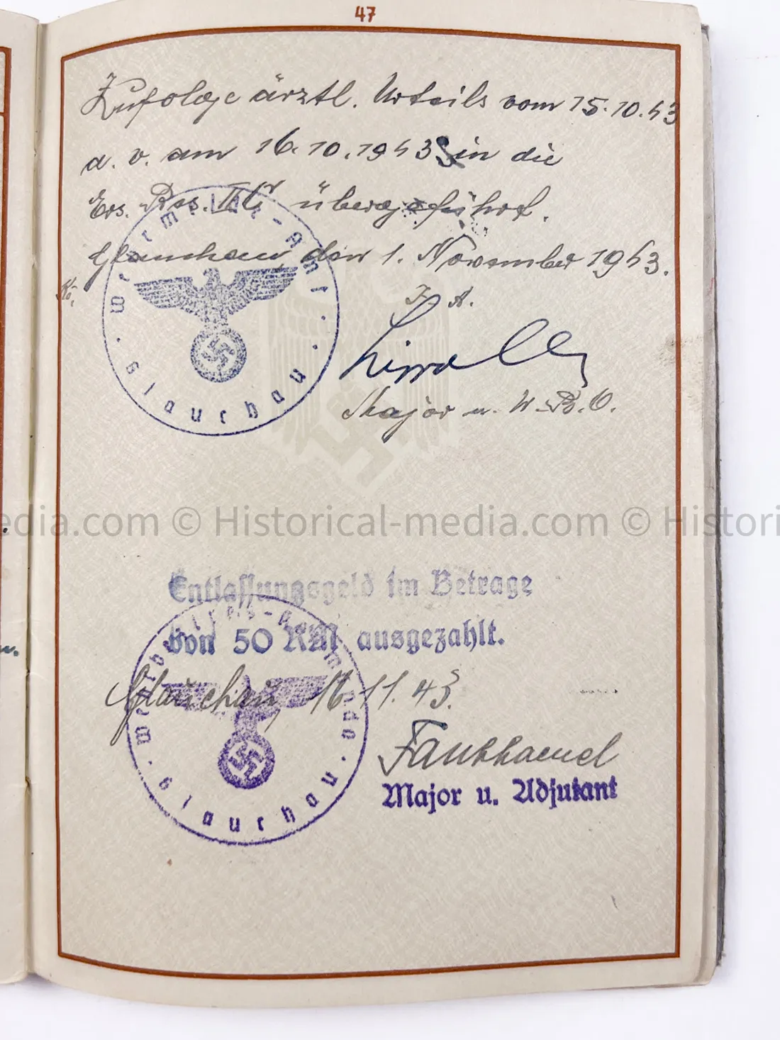 HEER WEHRPASS - ARTILLERIE LEHR REGIMENT 30.5 cm Mörser + 22. PANZER DIVISION