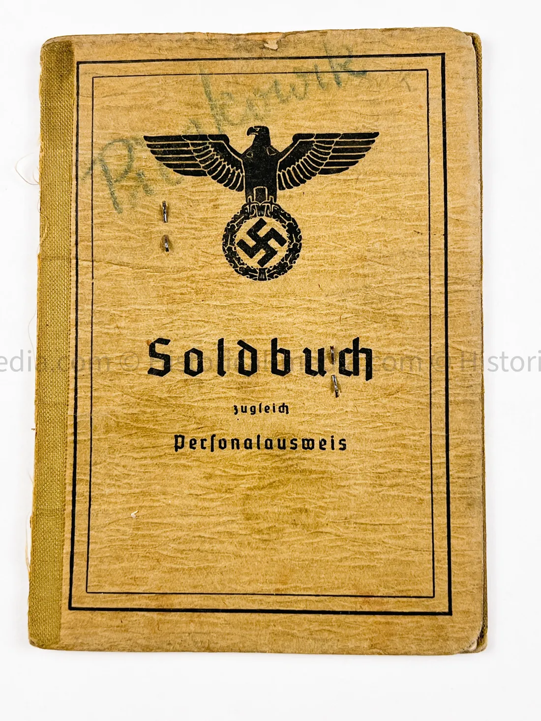 HEER SOLDBUCH & AWARD DOCUMENT GROUPING - HEERES FLAK - 7. PANZER DIVISION - KURLAND