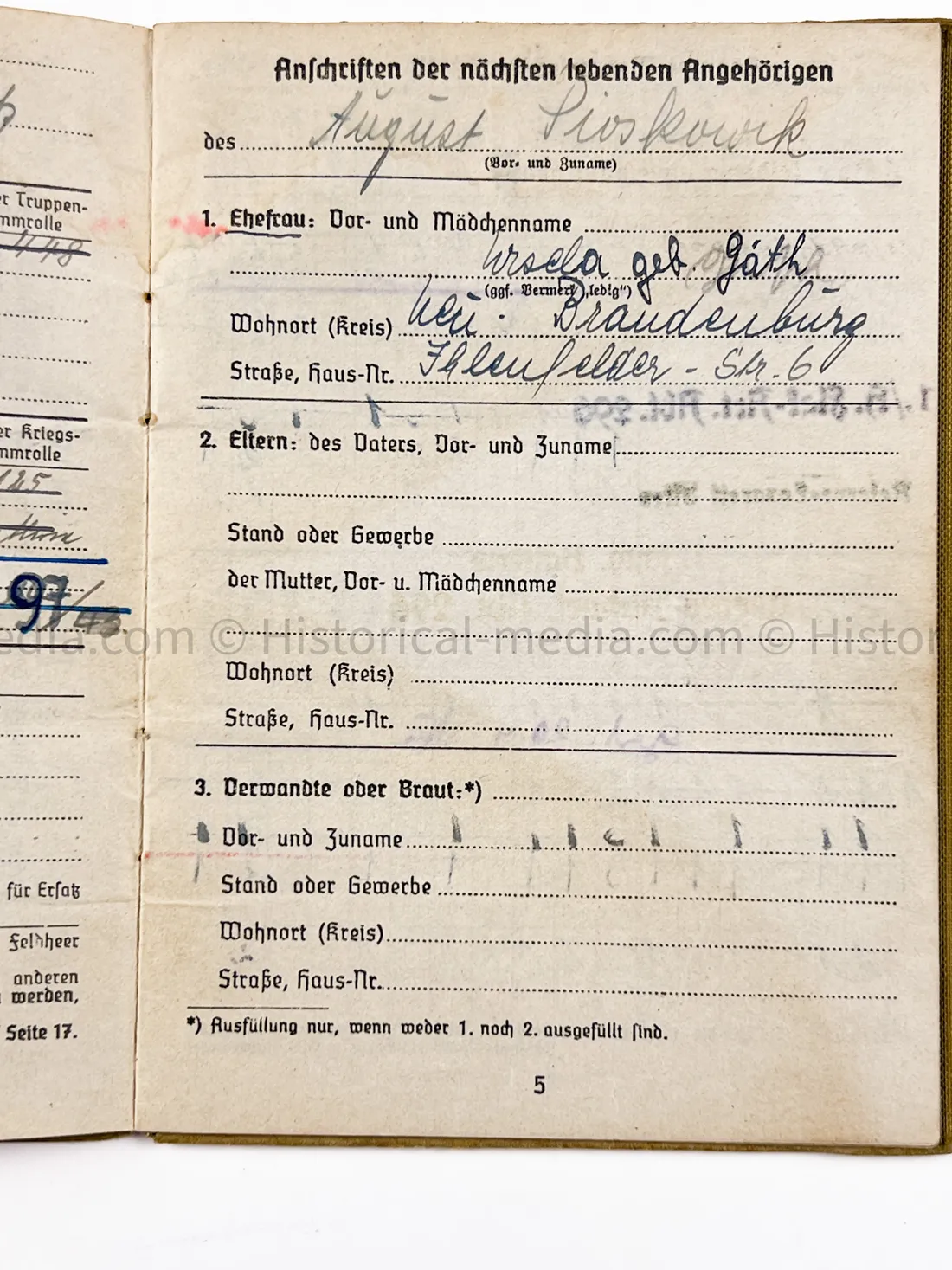 HEER SOLDBUCH & AWARD DOCUMENT GROUPING - HEERES FLAK - 7. PANZER DIVISION - KURLAND