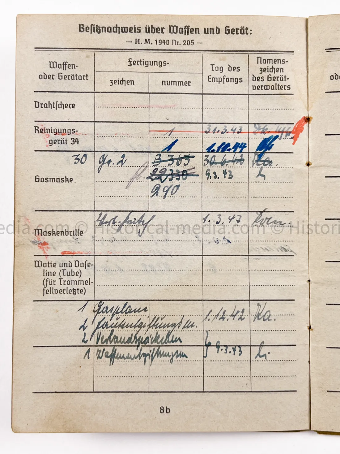 HEER SOLDBUCH & AWARD DOCUMENT GROUPING - HEERES FLAK - 7. PANZER DIVISION - KURLAND