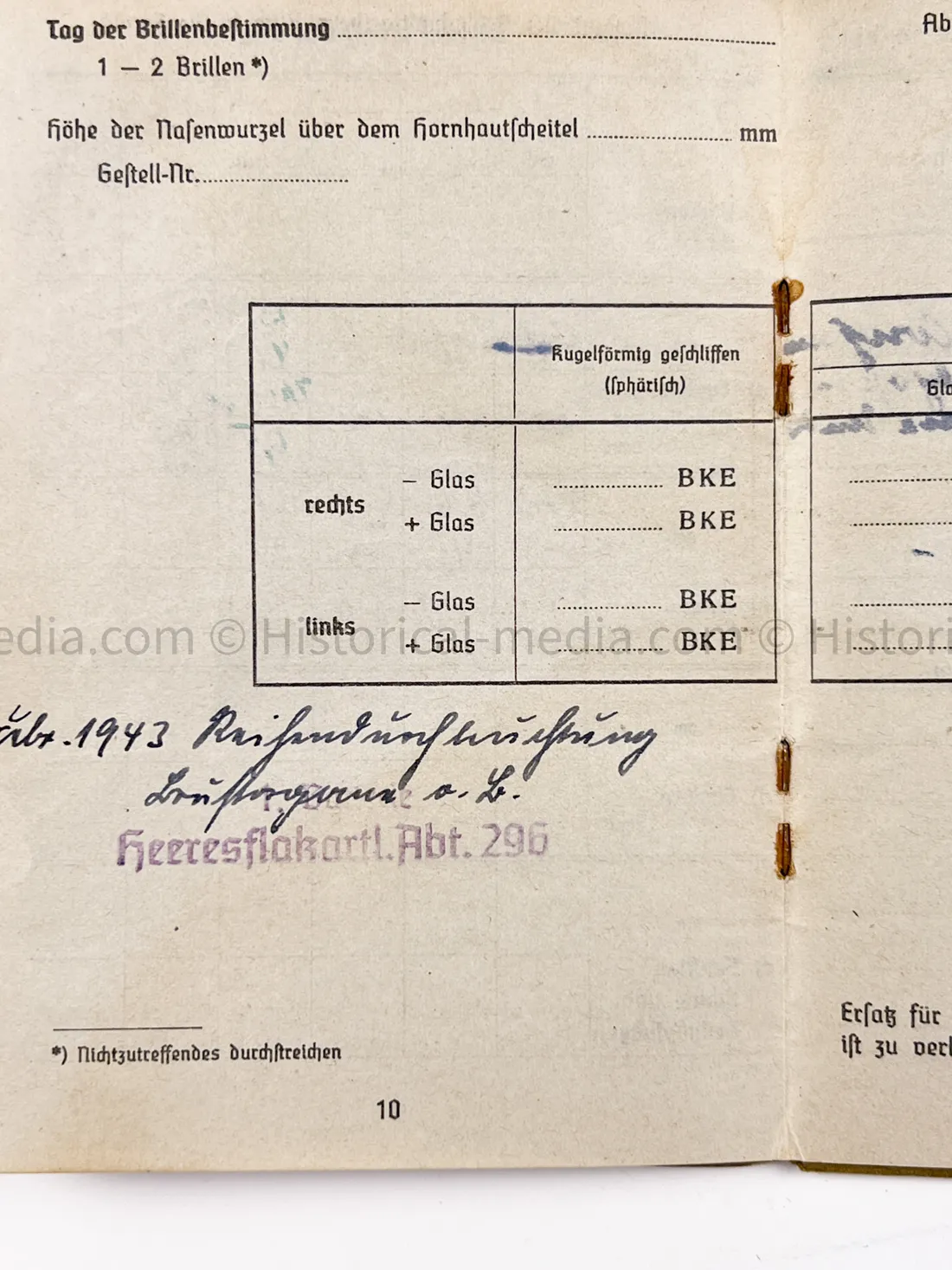 HEER SOLDBUCH & AWARD DOCUMENT GROUPING - HEERES FLAK - 7. PANZER DIVISION - KURLAND