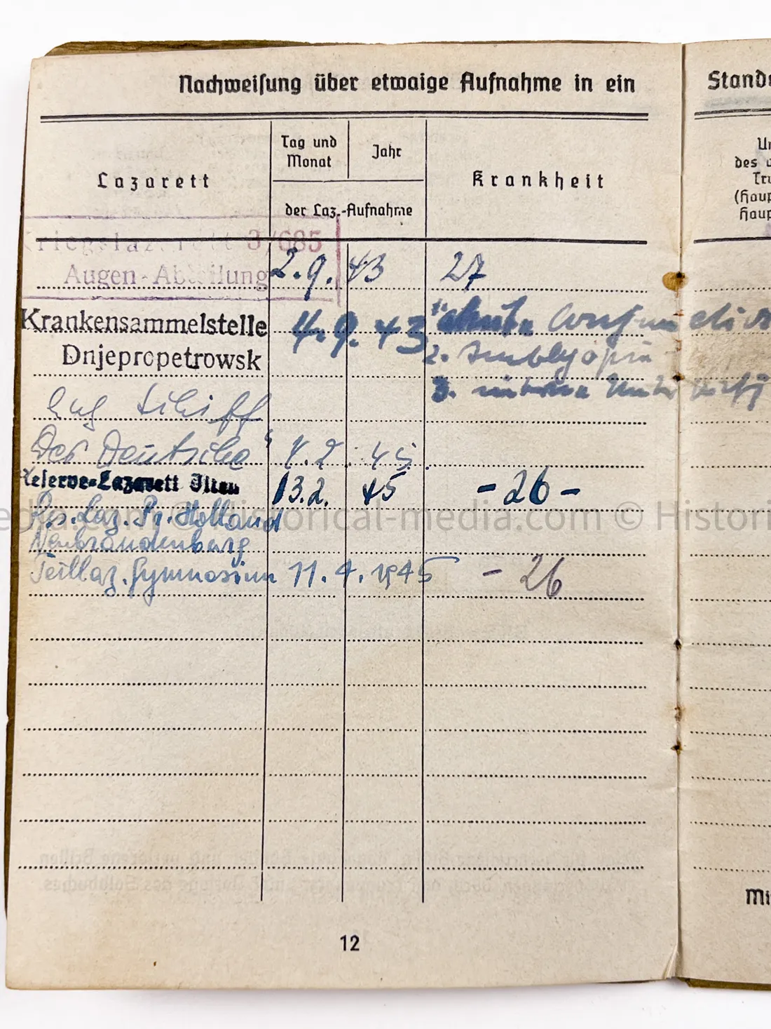 HEER SOLDBUCH & AWARD DOCUMENT GROUPING - HEERES FLAK - 7. PANZER DIVISION - KURLAND