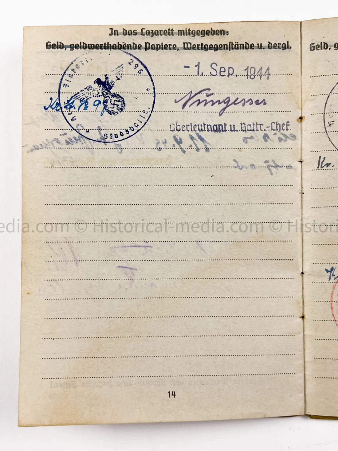HEER SOLDBUCH & AWARD DOCUMENT GROUPING - HEERES FLAK - 7. PANZER DIVISION - KURLAND