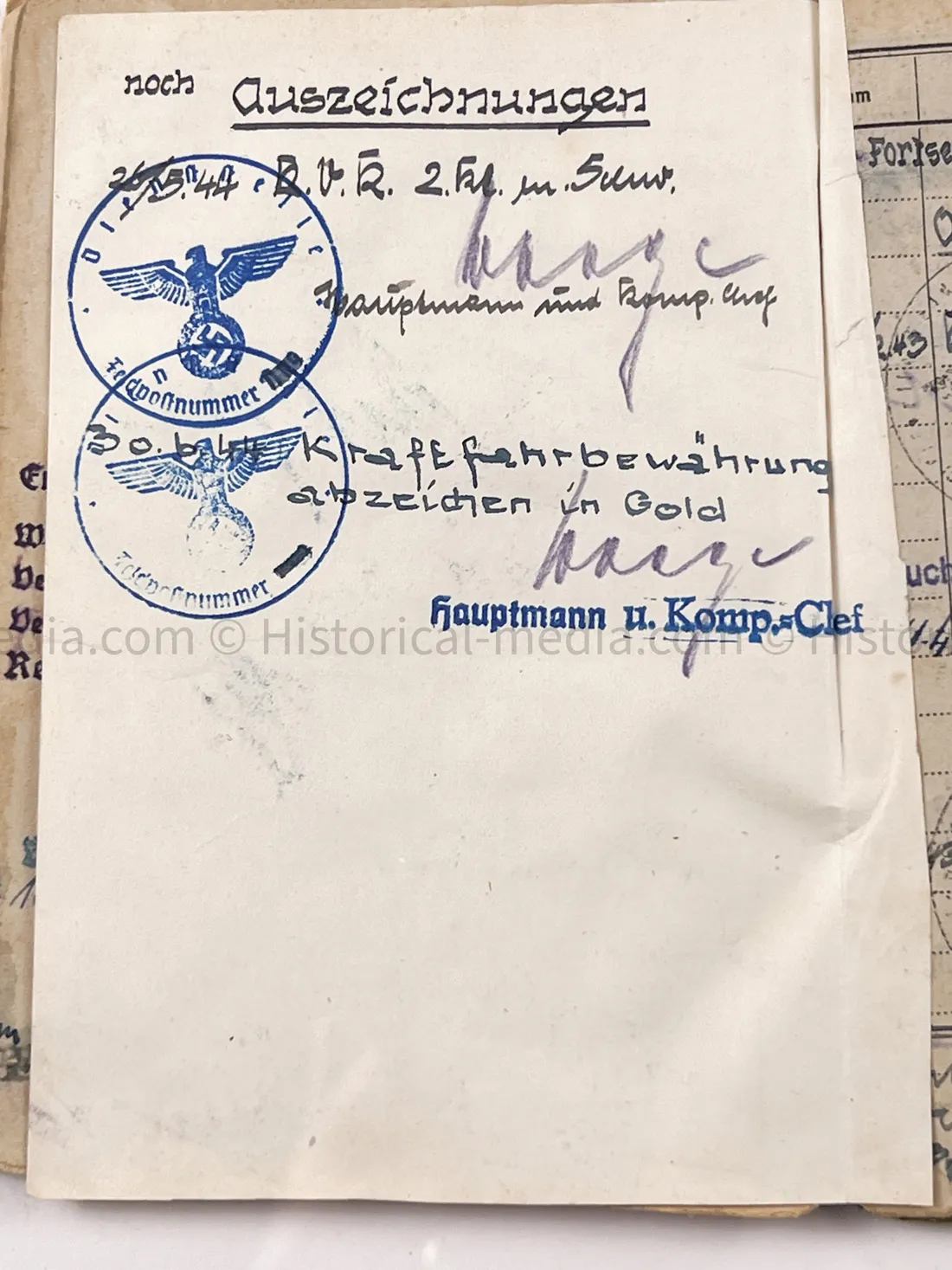 HEER SOLDBUCH - PANZER JÄGER ABTEILUNG 20 - 30. PANZER GRENADIER DIVISION - - SUDETENLAND, POLAND, FRANCE, RUSSIA, BATTLE OF BERLIN - NINE AWARDS!