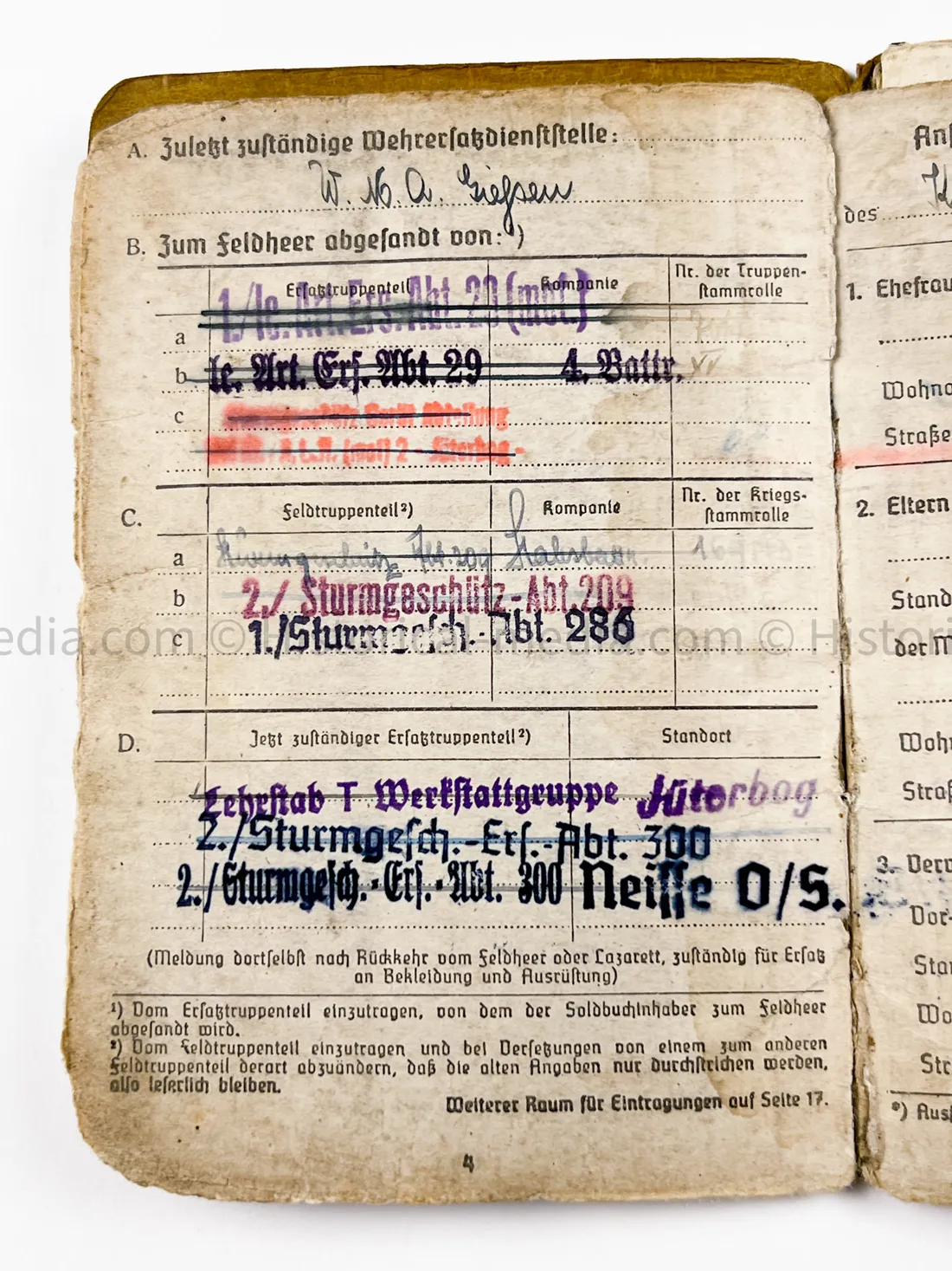 HEER SOLDBUCH - STURMGESCHÜTZ ABTEILUNG 209 + 286