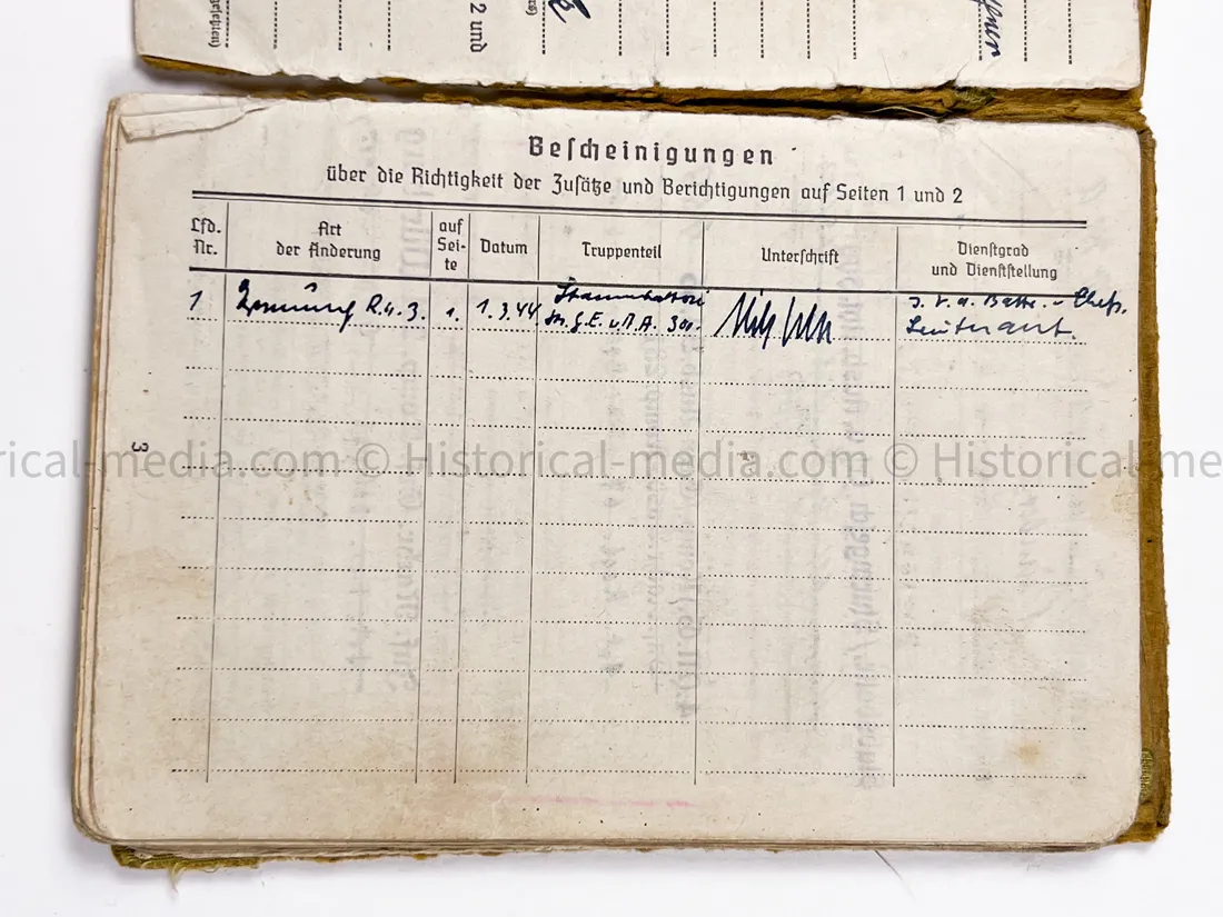 HEER SOLDBUCH - ARTILLERIE REGIMENT 67 - STURMGESCHÜTZ