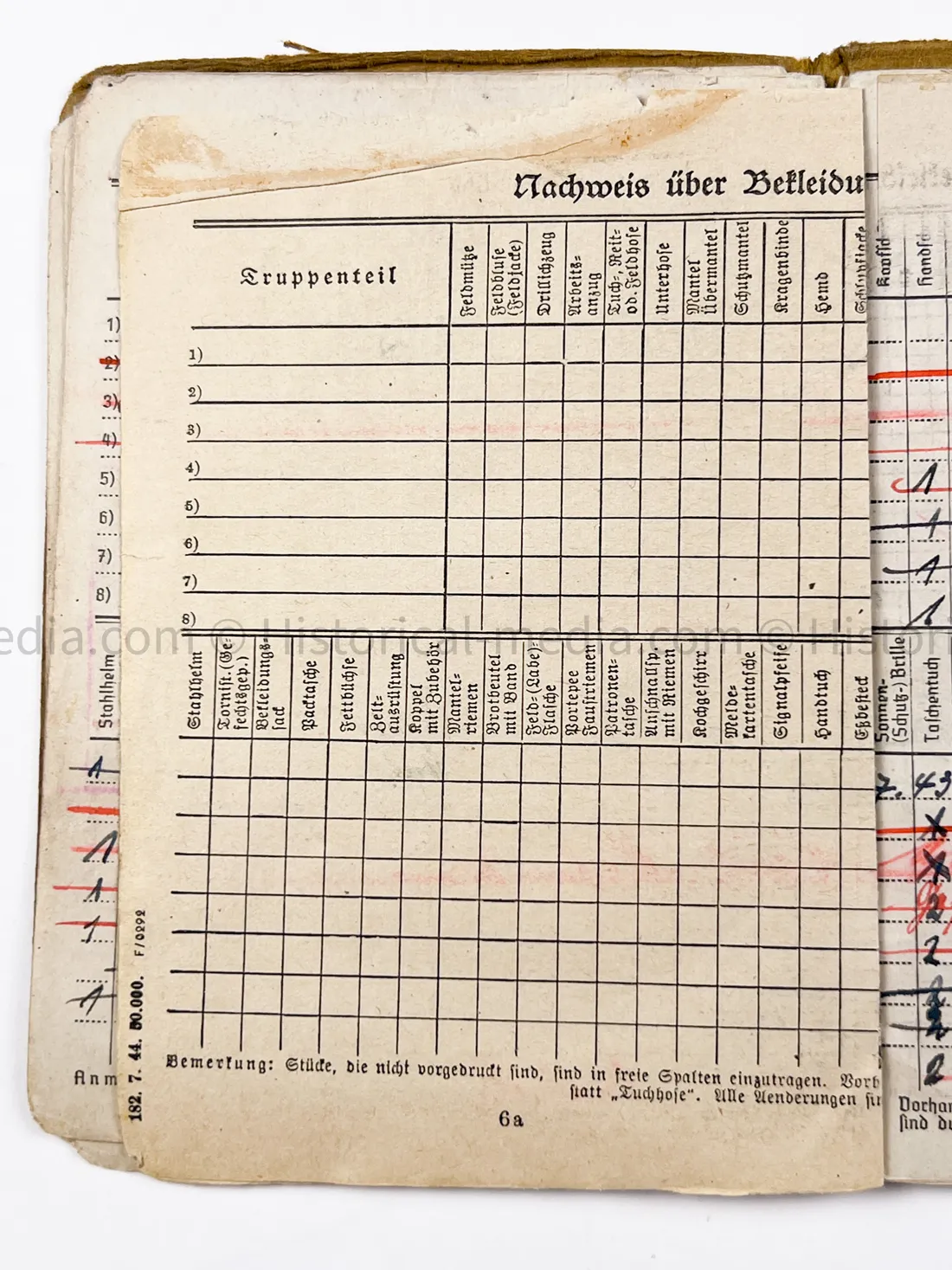 HEER SOLDBUCH - ARTILLERIE REGIMENT 67 - STURMGESCHÜTZ