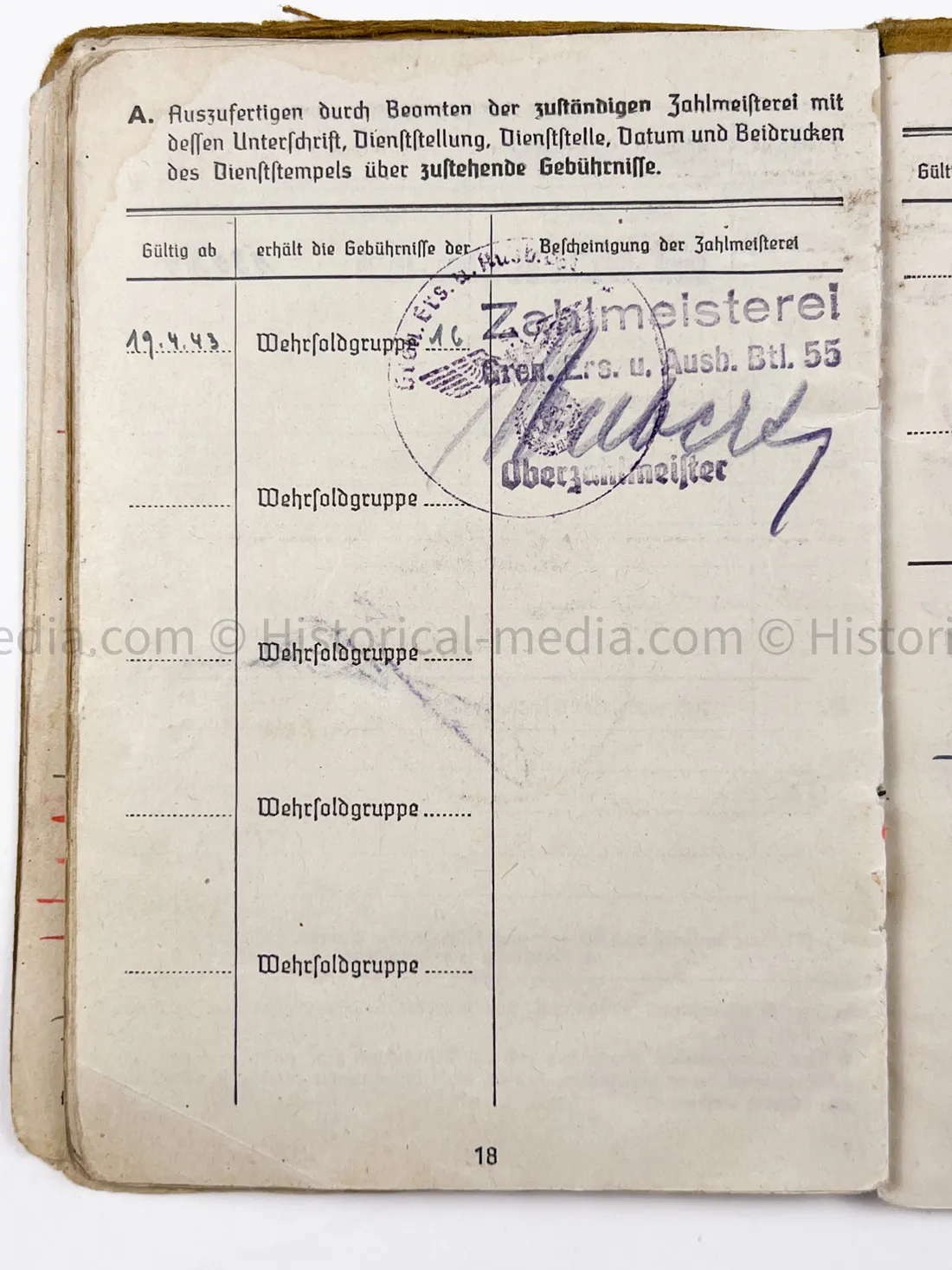 HEER SOLDBUCH - ARTILLERIE REGIMENT 67 - STURMGESCHÜTZ