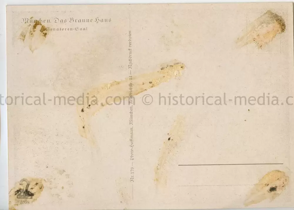 COLOR PROPAGANDA CARD - DAS BRAUNE HAUS - SENATOREN SAAL - SCARCE!