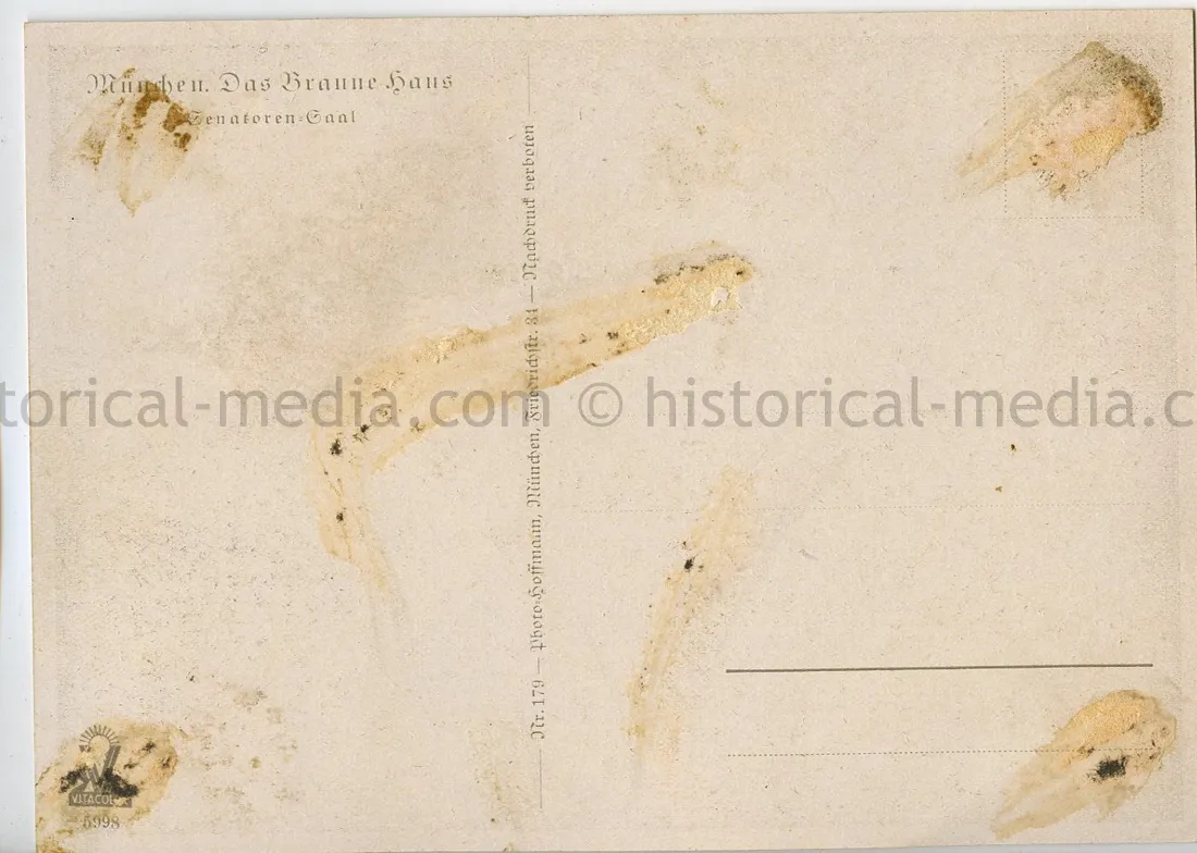 COLOR PROPAGANDA CARD - DAS BRAUNE HAUS - SENATOREN SAAL - SCARCE!