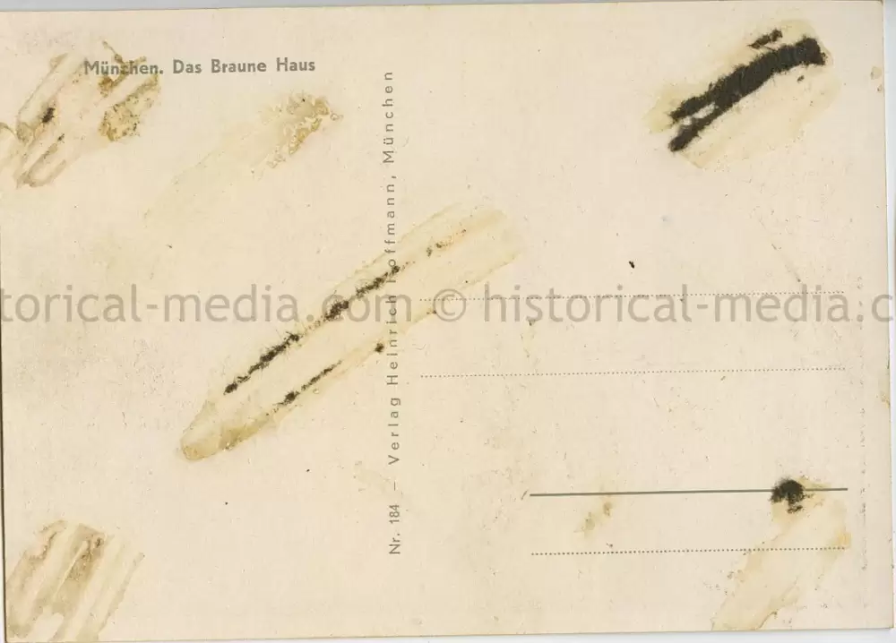 COLOR PROPAGANDA CARD - DAS BRAUNE HAUS - EXTERIOR VIEW