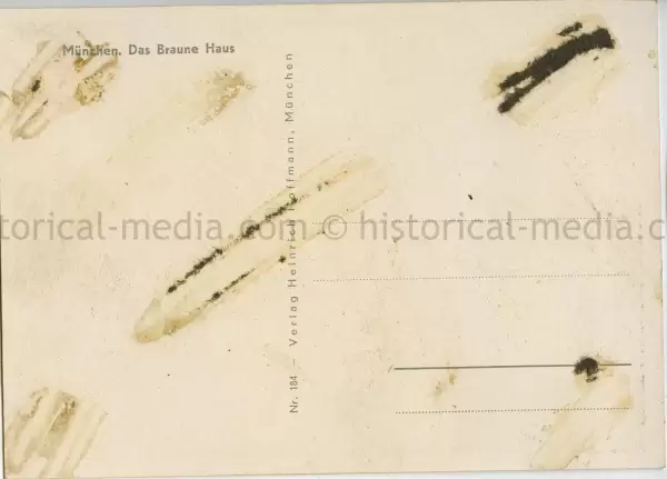 COLOR PROPAGANDA CARD - DAS BRAUNE HAUS - EXTERIOR VIEW