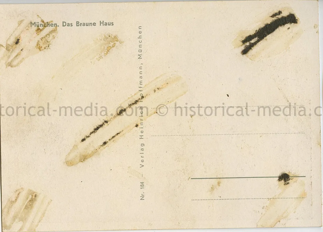 COLOR PROPAGANDA CARD - DAS BRAUNE HAUS - EXTERIOR VIEW