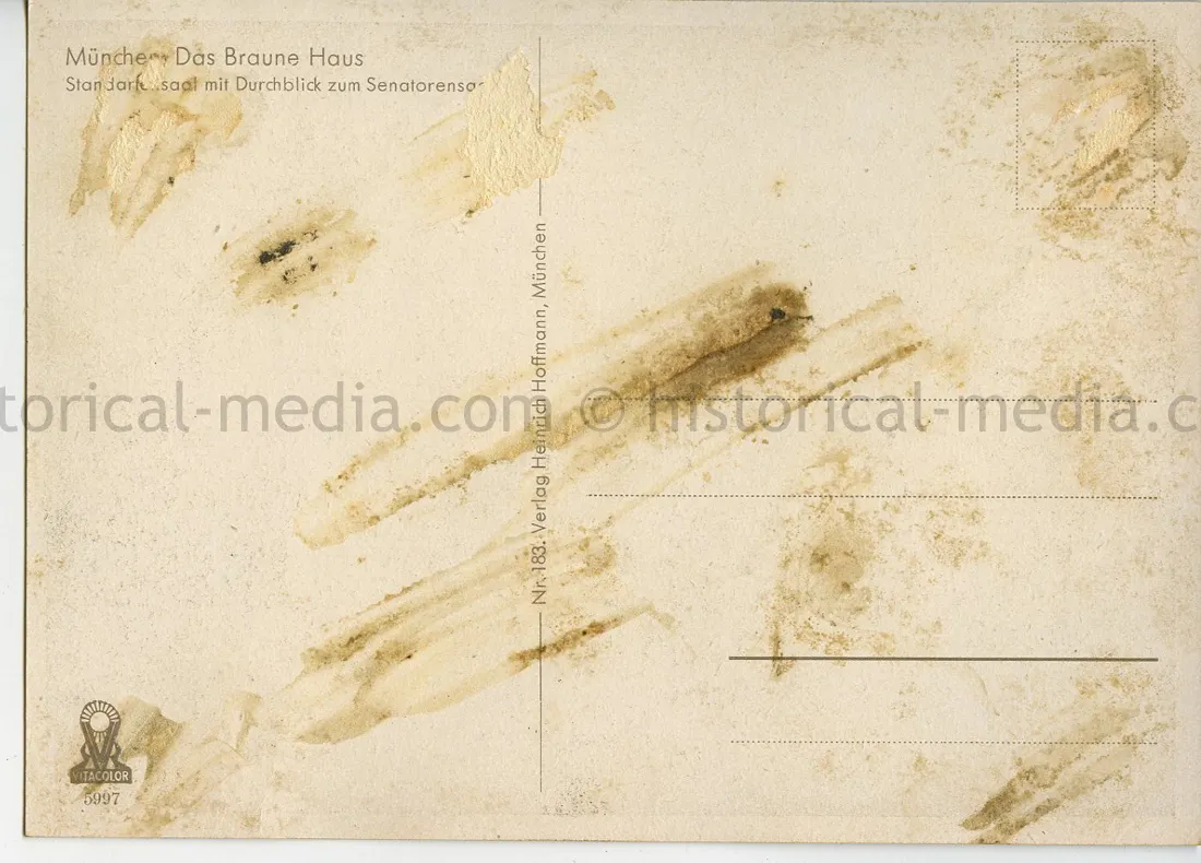 COLOR PROPAGANDA CARD - DAS BRAUNE HAUS - INTERIOR VIEW