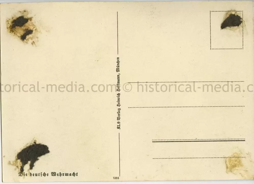 COLOR PROPAGANDA CARD - DIE DEUTSCHE WEHRMACHT - AIRCRAFT DIVING - SCARCE!
