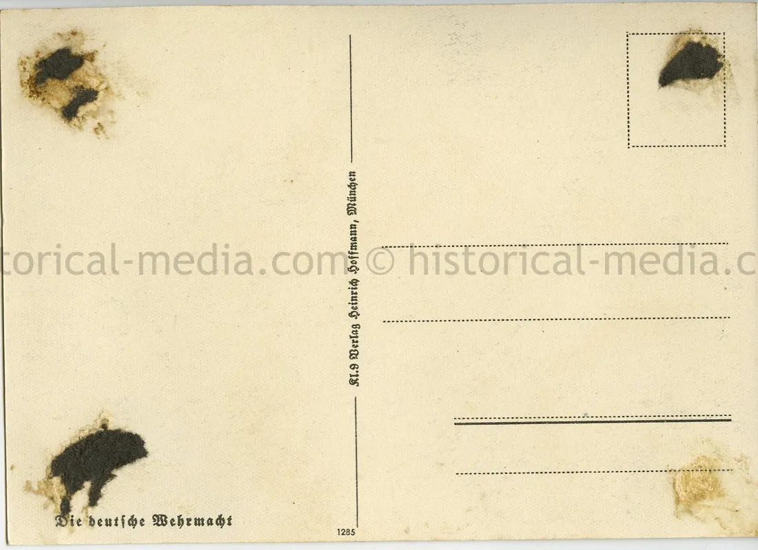COLOR PROPAGANDA CARD - DIE DEUTSCHE WEHRMACHT - AIRCRAFT DIVING - SCARCE!