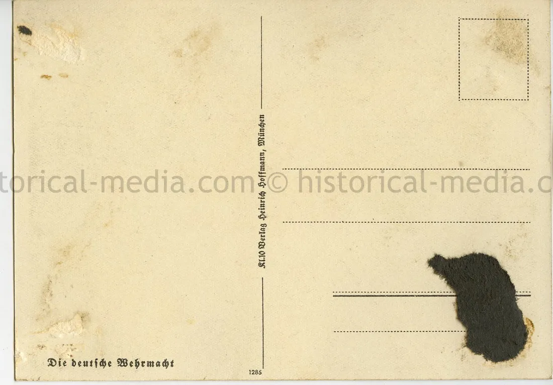 COLOR PROPAGANDA CARD - DIE DEUTSCHE WEHRMACHT - PANZERS - SCARCE!