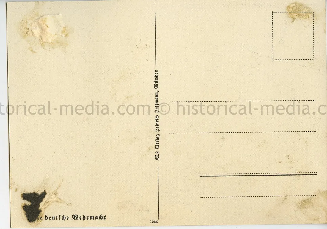 COLOR PROPAGANDA CARD - DIE DEUTSCHE WEHRMACHT - 8.8CM FLAK - SCARCE!