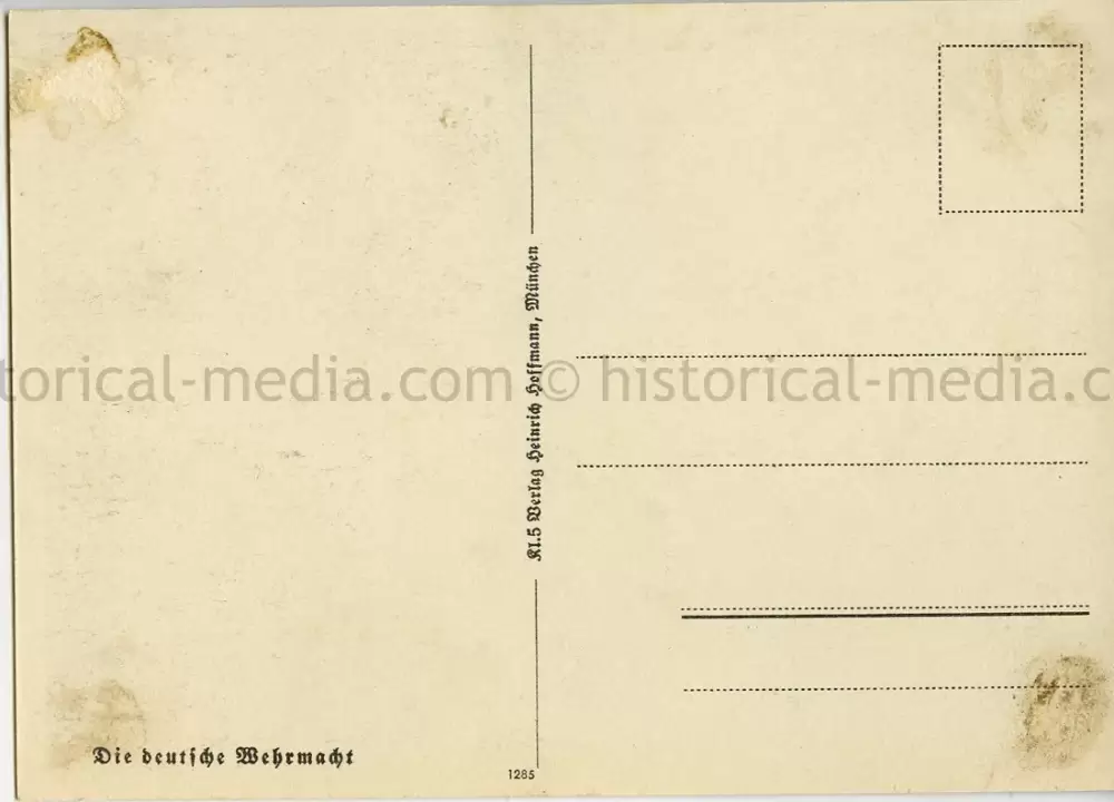 COLOR PROPAGANDA CARD - DIE DEUTSCHE WEHRMACHT - LANDSERS - SCARCE!