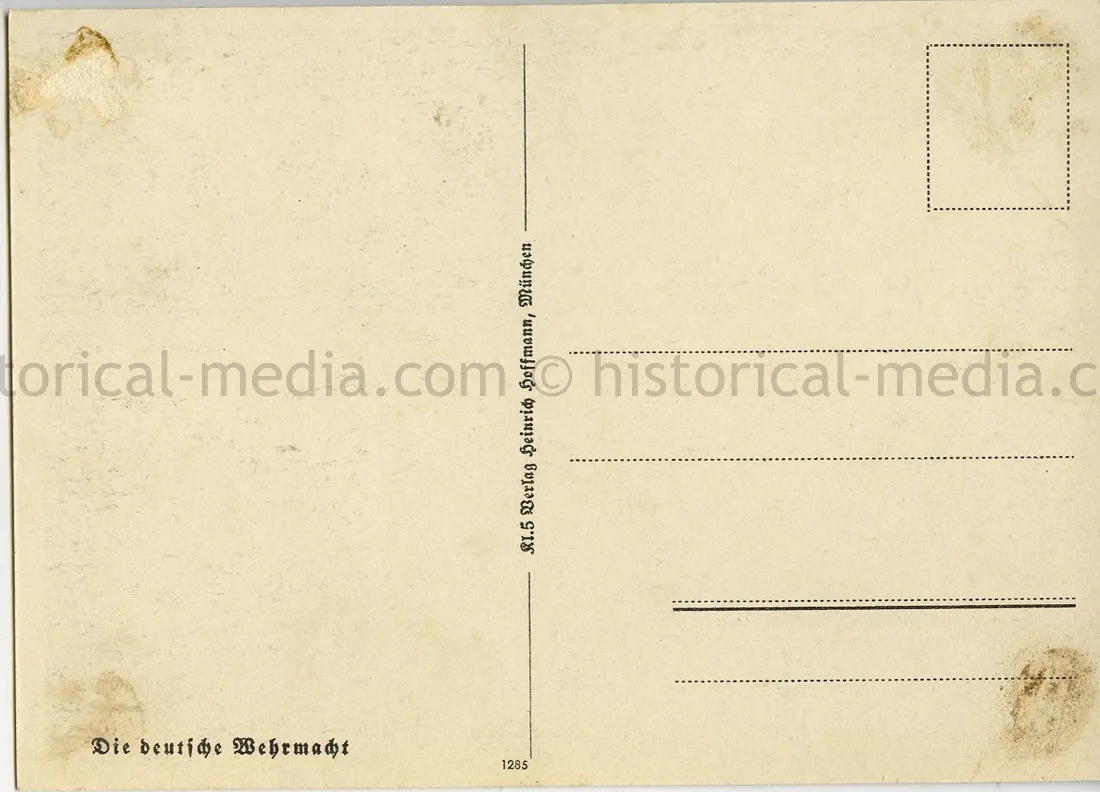 COLOR PROPAGANDA CARD - DIE DEUTSCHE WEHRMACHT - LANDSERS - SCARCE!