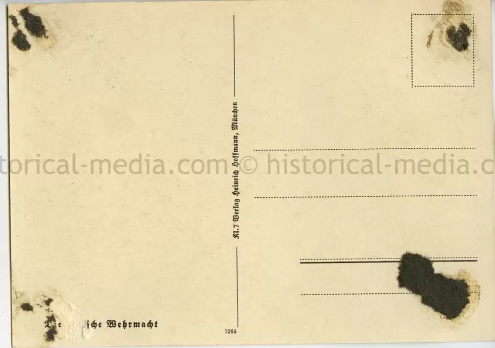 COLOR PROPAGANDA CARD - DIE DEUTSCHE WEHRMACHT - PANZERS - SCARCE!