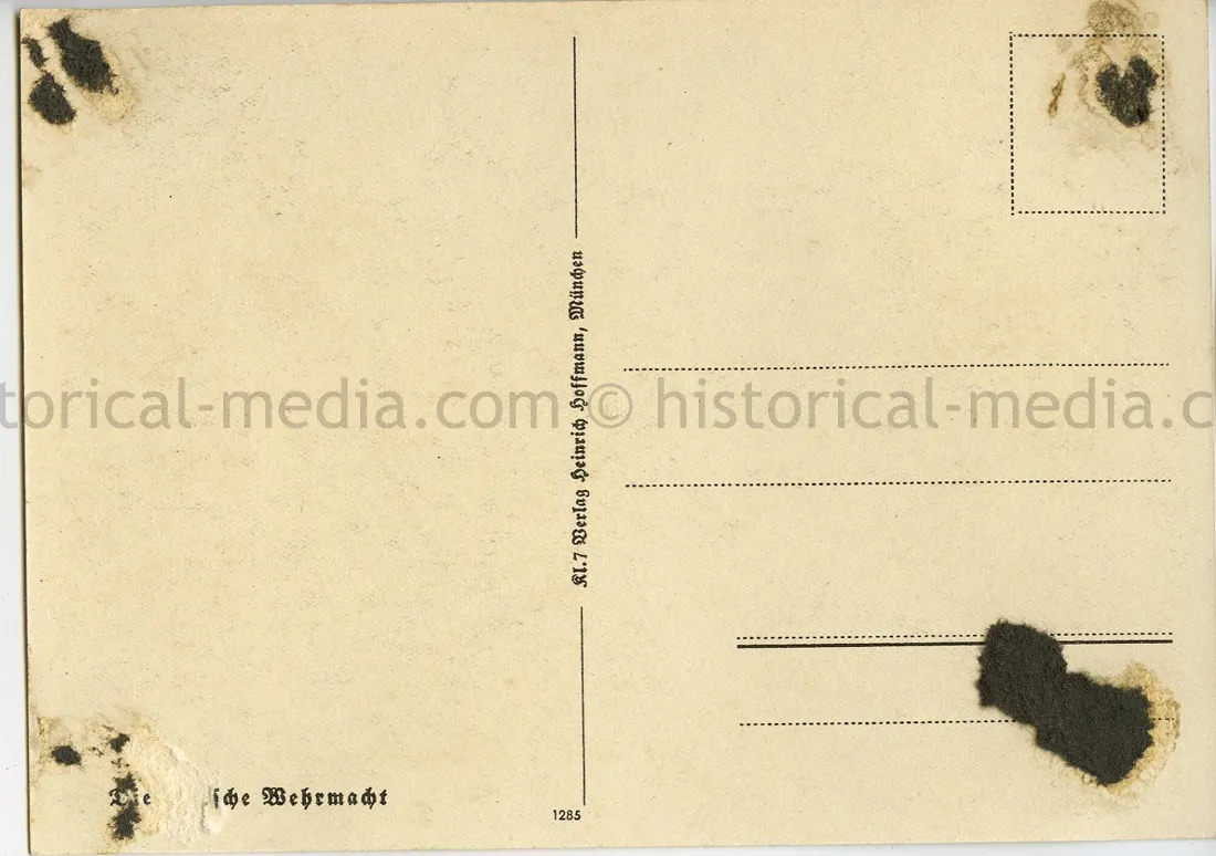 COLOR PROPAGANDA CARD - DIE DEUTSCHE WEHRMACHT - PANZERS - SCARCE!
