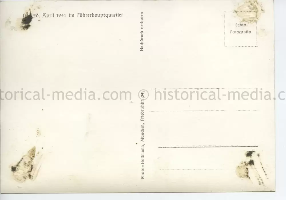 GERMAN POSTCARD PHOTO - HITLER - ARMISTICE AT COMPIEGNE 1940