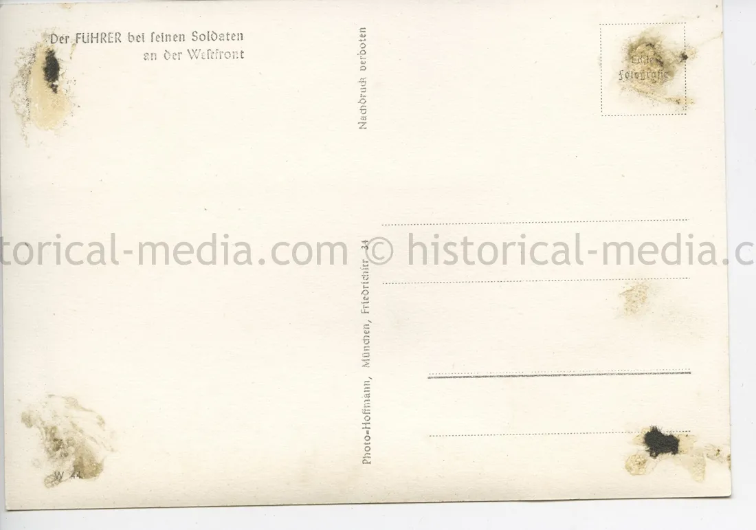 POSTCARD PHOTO - CHRISTMAS WITH HITLER IN THE FIELD