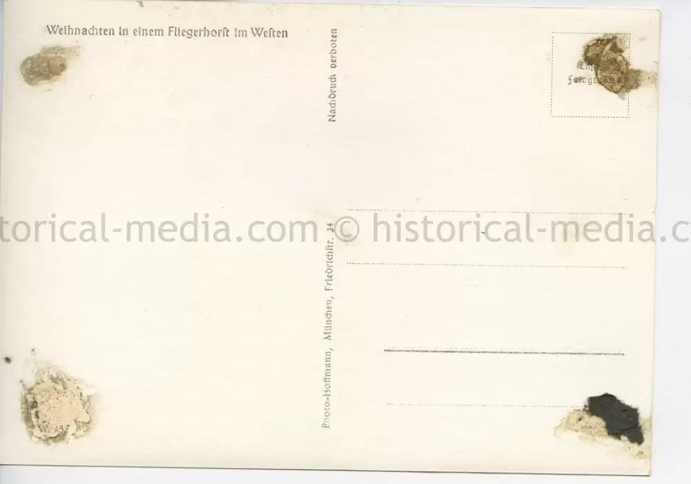 POSTCARD PHOTO - LUFTWAFFE CHRISTMAS WITH HITLER IN THE FIELD