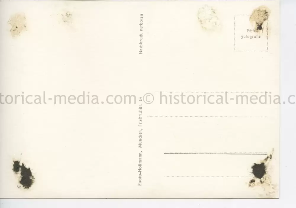 POSTCARD PHOTO - HITLER SPEAKS WITH GEBIRGSJAEGER ON PARADE