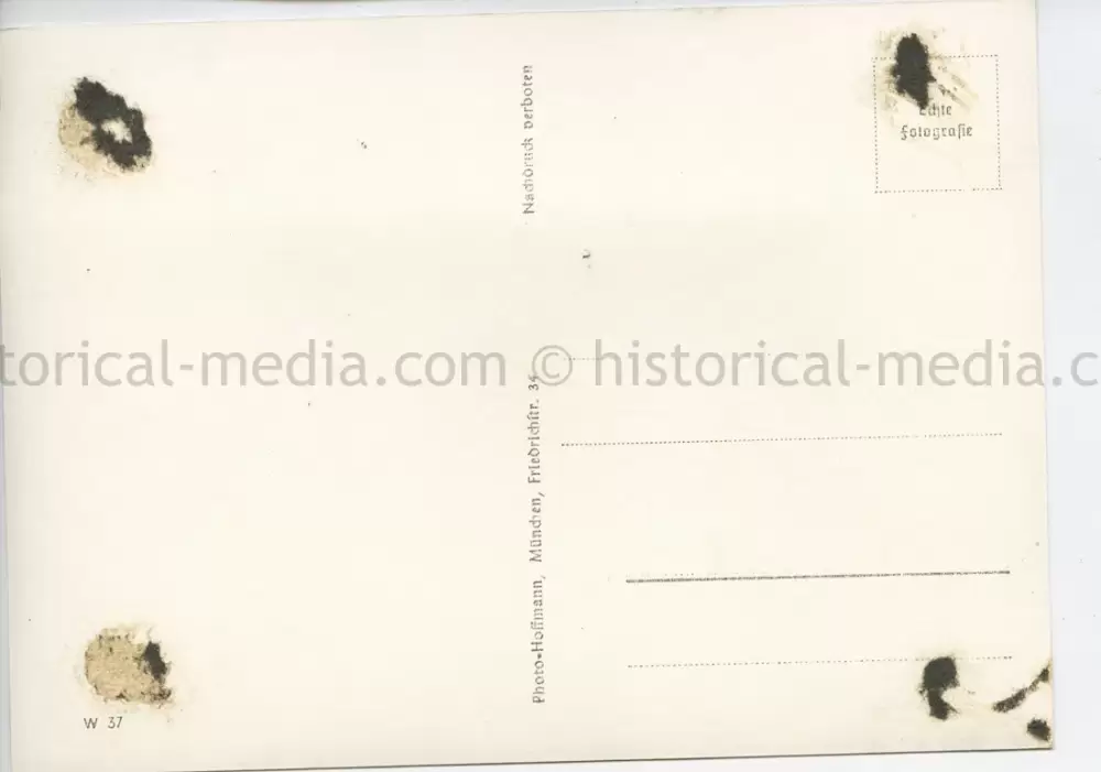 POSTCARD PHOTO - HITLER VISITS MAGINOT LINE BUNKER