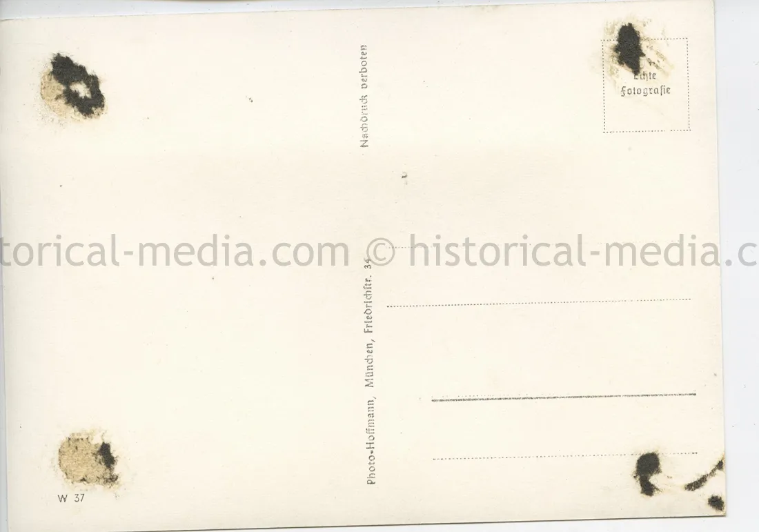 POSTCARD PHOTO - HITLER VISITS MAGINOT LINE BUNKER