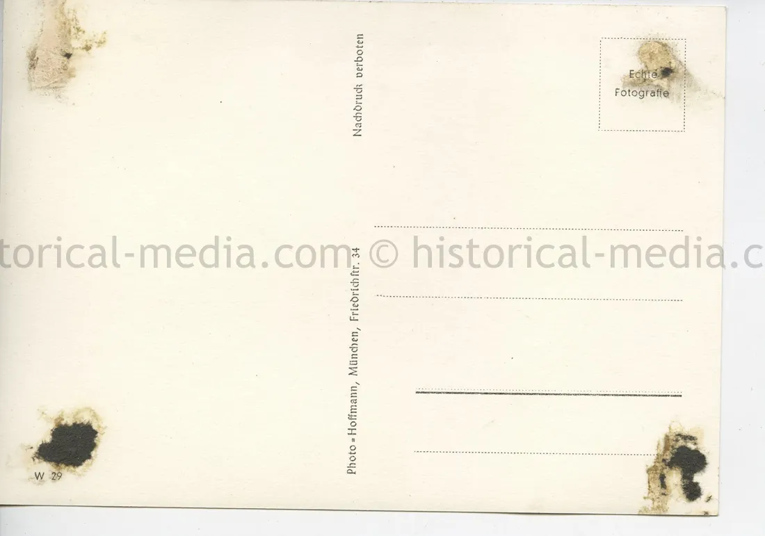 POSTCARD PHOTO - SMILING HITLER ON PARADE IN FRANCE 1940