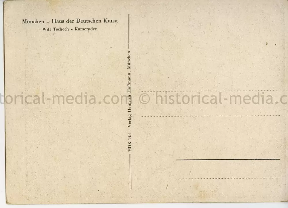 COLOR POSTCARD - HAUS DER DEUTSCHEN KUNST - WILL TSHECH - KAMERADEN