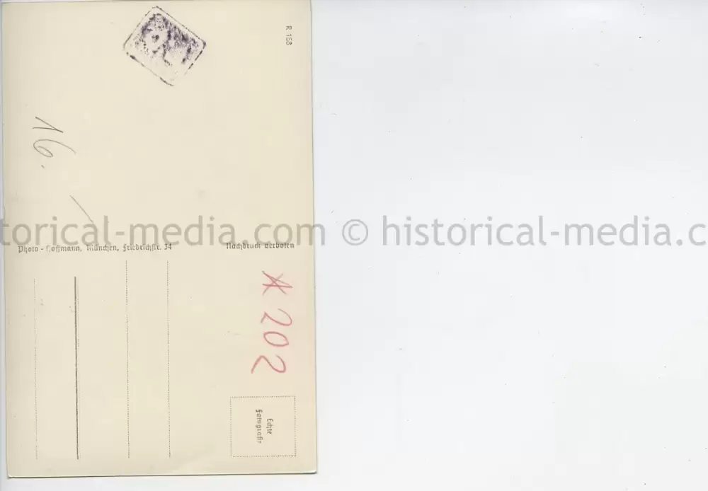 KNIGHTS CROSS WINNER POSTCARD PORTRAIT PHOTO - MAJOR FRIEDRICH HÖHNE - JÄGER-REGIMENT 204