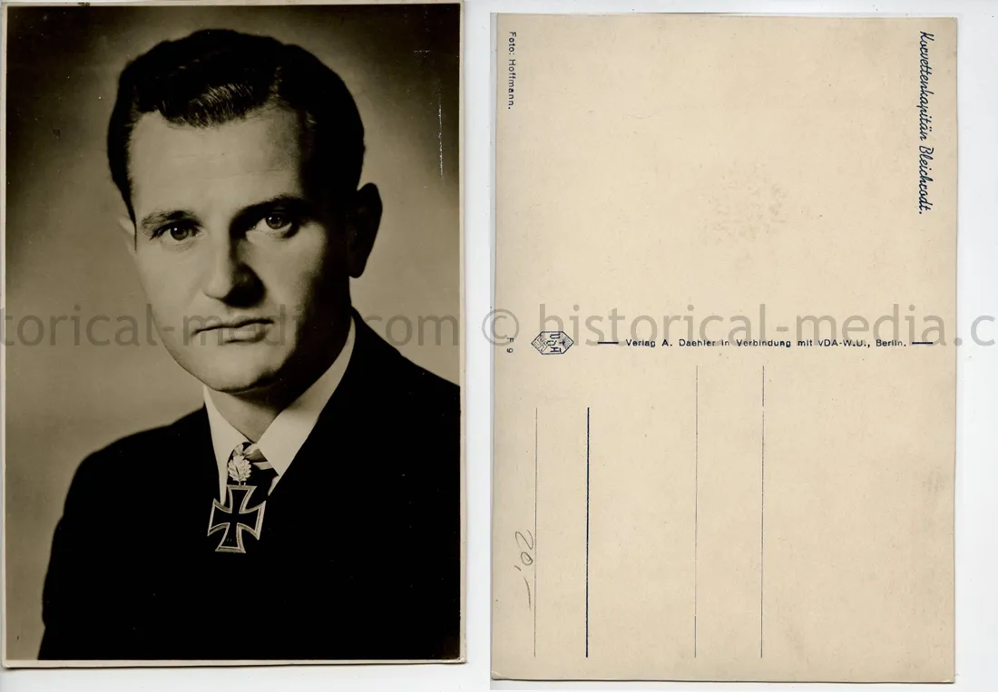 COLOR PORTRAIT PHOTO - KORVETTENKAPITÄN BLEICHRODT - U-BOAT COMMANDER