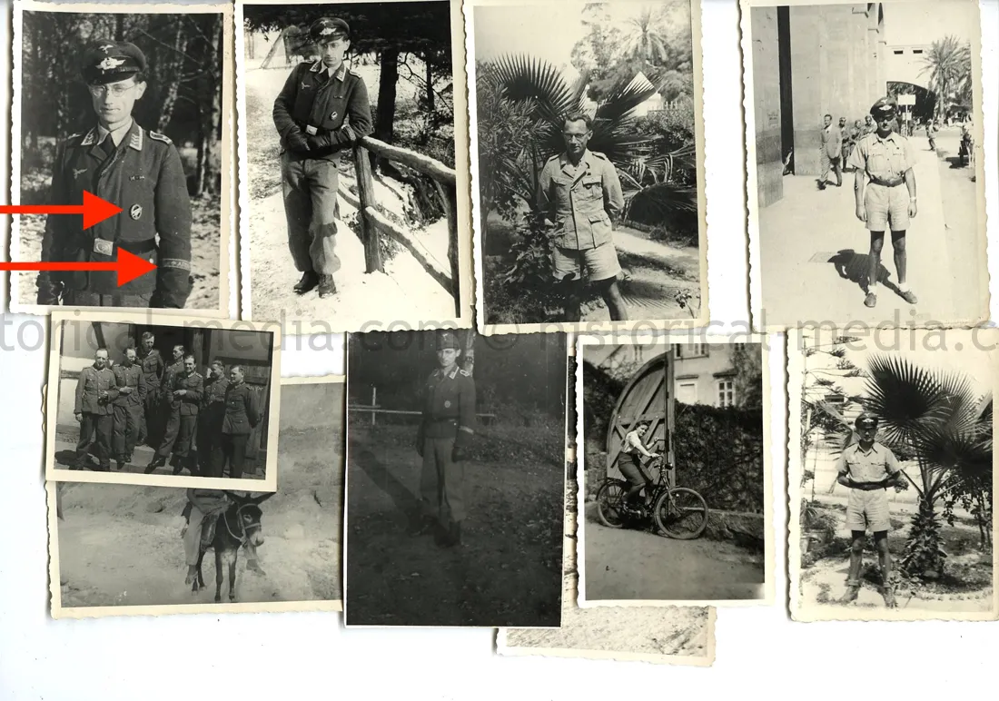PHOTO GROUPING OF A FALLSCHIRMJAEGER - AFRIKA CUFFTITLE!