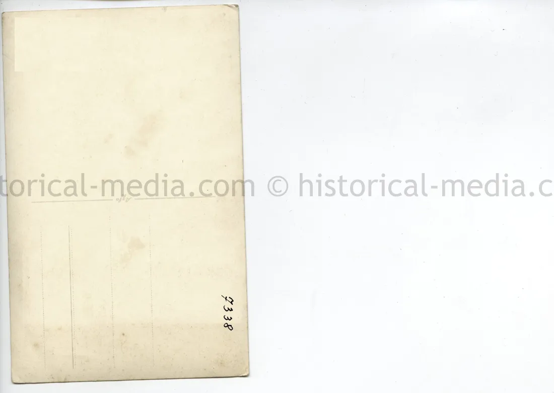 STUDIO PORTRAIT PHOTO -WIFE &  PANZER OFFICER WEARING PANZER BADGE