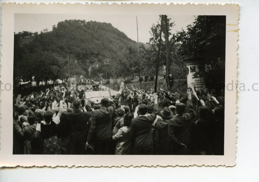 ORIGINAL PRIVATE PHOTO OF HITLER ON PARADE