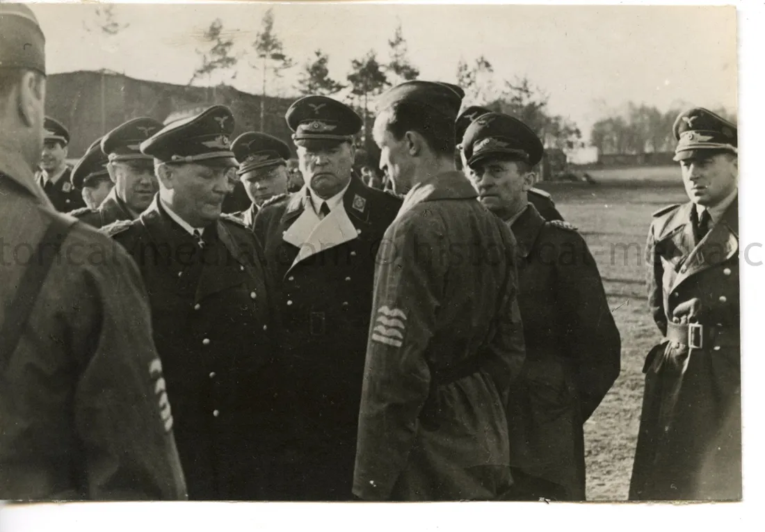 ORIGINAL PRIVATE PHOTO OF HERMANN GOERING IN THE FIELD